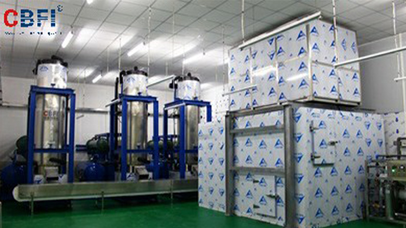 قوانغتشو - 45 طنًا من مصنع الثلج الأنبوبي الأوتوماتيكي للثلج الصالح للأكل
